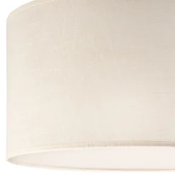 Lamkur Hängelampe Stoff Weiß Creme Ø 35 cm Modern verstellbar E27< Wohnzimmerlampen|Stofflampen