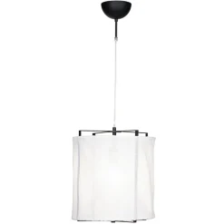 Hängelampen|Wohnzimmerlampen*By Rydéns Hängelampe Stoffschirm B: 35cm H: max. 120cm E27 Schwarz Weiß