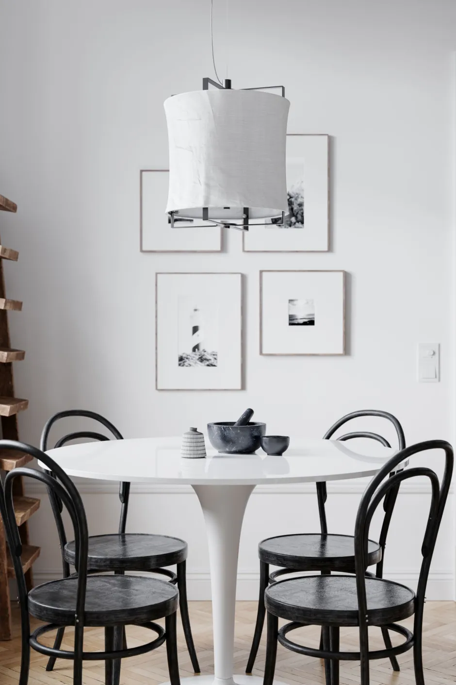 Hängelampen|Wohnzimmerlampen*By Rydéns Hängelampe Stoffschirm B: 35cm H: max. 120cm E27 Schwarz Weiß