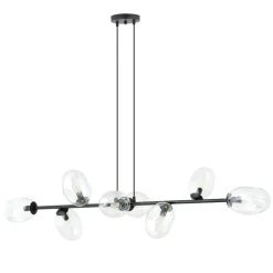 Bürolampen|Kugellampen*Emibig Hängelampe verstellbar Glas Metall 140 cm breit groß