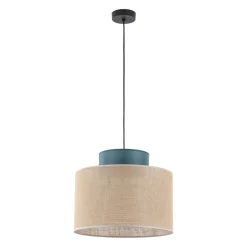 Hängelampen|Bürolampen*TK Lighting Hängelampe verstellbar Jute Stoff E27 rund Ø 38 cm BRADY