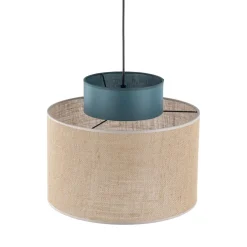 Hängelampen|Bürolampen*TK Lighting Hängelampe verstellbar Jute Stoff E27 rund Ø 38 cm BRADY
