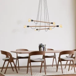 TK Lighting Hängelampe verstellbar L: 93 cm H: max. 160 cm für 6x E27< Hängelampen|Esszimmer Lampen