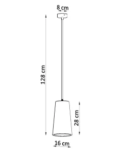 Sollux Hängelampe Weiß Ø 16 cm Keramik bemalbar E27 TUPA< Hängelampen|Esszimmer Lampen