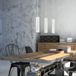 Hängelampen|Esszimmer Lampen*Lamkur Hängelampe Weiß Aluminium Modern Esstisch Leuchte