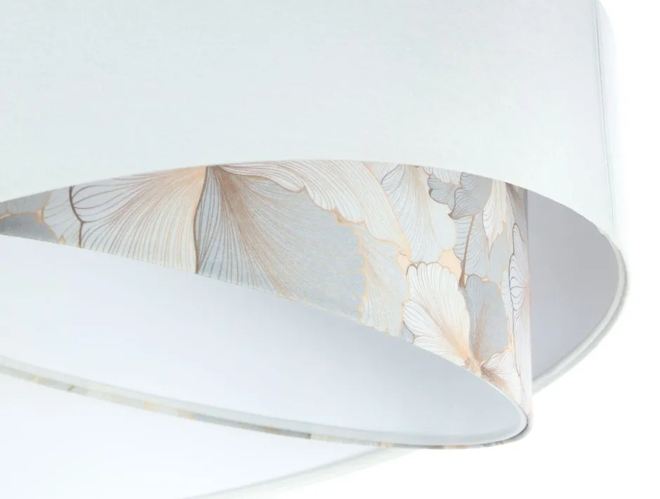 BPS Koncept Hängelampe Weiß Creme rund Ø 50 cm E27 Velours Optik Stoff< Bürolampen|Schlafzimmer Lampen