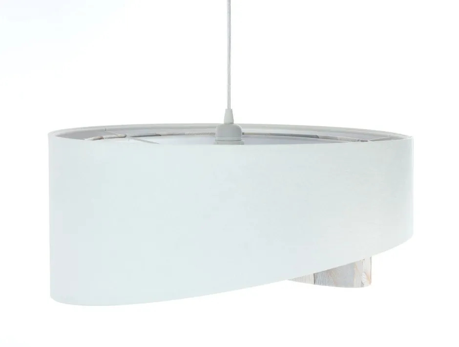 BPS Koncept Hängelampe Weiß Creme rund Ø 50 cm E27 Velours Optik Stoff< Bürolampen|Schlafzimmer Lampen