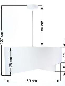 BPS Koncept Hängelampe Weiß E27 rund D: 50 cm Stoff Velours Optik Modern< Bürolampen|Schlafzimmer Lampen