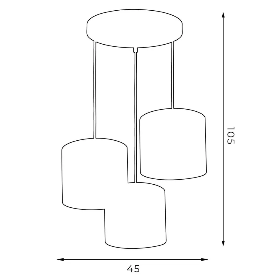 Luminex Hängelampe Weiß Gold Stoff Metall B:45 cm blendarm< Hängelampen|Bürolampen