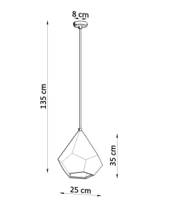 Hängelampen|Esszimmer Lampen*Sollux Hängelampe Weiß Keramik bemalbar geometrisch E27