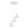 TK Lighting Hängelampe Weiß Metall Ø 42 cm 3-flammig Retro Design< Hängelampen|Bürolampen