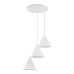 TK Lighting Hängelampe Weiß Metall Ø 42 cm 3-flammig Retro Design< Hängelampen|Bürolampen