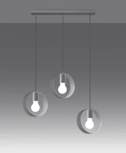 Sollux Hängelampe Weiß Metall 3-flammig verstellbar E27< Hängelampen|Esszimmer Lampen