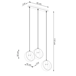 Sollux Hängelampe Weiß Metall 3-flammig verstellbar E27< Hängelampen|Esszimmer Lampen