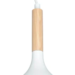 Luminex Hängelampe Weiß Metall Holz 3 flammig< Esszimmer Lampen|Wohnzimmerlampen