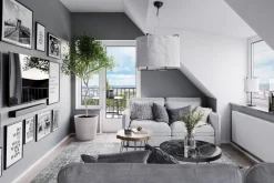 Hängelampen|Wohnzimmerlampen*By Rydéns Hängelampe Weiß Schwarz B: 61,5 cm Metall Stoff E27