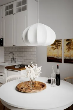 Hängelampen|Wohnzimmerlampen*By Rydéns Hängelampe Weiß Stoffschirm 50 cm breit H: max. 120 cm E27