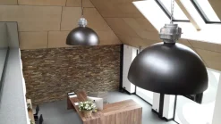 Hängelampen|Industrie Lampen*Masterlight Hängelampe XXL Ø80cm Grau Metall Gold Handarbeit