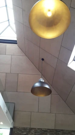 Hängelampen|Industrie Lampen*Masterlight Hängelampe XXL Ø80cm Grau Metall Gold Handarbeit