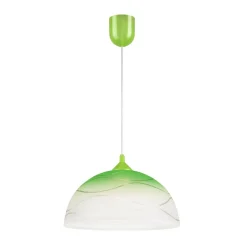 Esszimmer Lampen|Hängelampen*Lamkur Hängeleuchte ADANIA Grün Retro rund Wohnzimmer