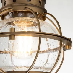 Gartenlaternen|Industrie Lampen*Elstead Hängeleuchte außen Aluminium Glas B: 17,8 cm rund IP44