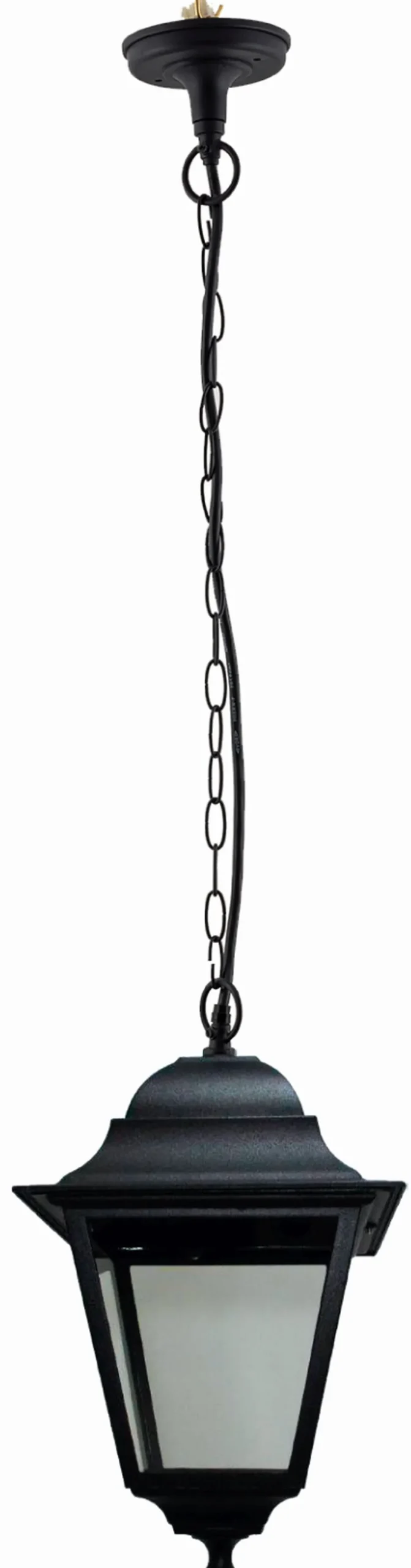Lido Hängeleuchte Außen IP44 Schwarz Rustikal Aluminium E27< Außenleuchten Antik|Gartenlaternen