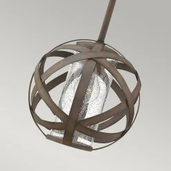 Elstead Hängeleuchte außen rund Ø 25,5 cm E27 IP44 in Eisen Antik< Industrie Lampen|Kugellampen