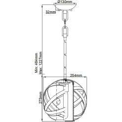 Elstead Hängeleuchte außen rund Ø 25,5 cm E27 IP44 in Eisen Antik< Industrie Lampen|Kugellampen