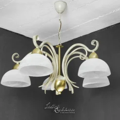 Hängelampen|Esszimmer Lampen*Luminex Hängeleuchte AURORA WHITE Ø74cm 5-flmg