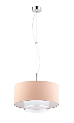 Jupiter Hängeleuchte Beige Glas Stoff VERRONA Esszimmer< Moderne Lampen|Stofflampen