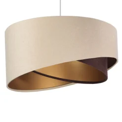 Hängelampen|Esszimmer Lampen*BPS Koncept Hängeleuchte Beige Gold Braun Esstisch Lampe