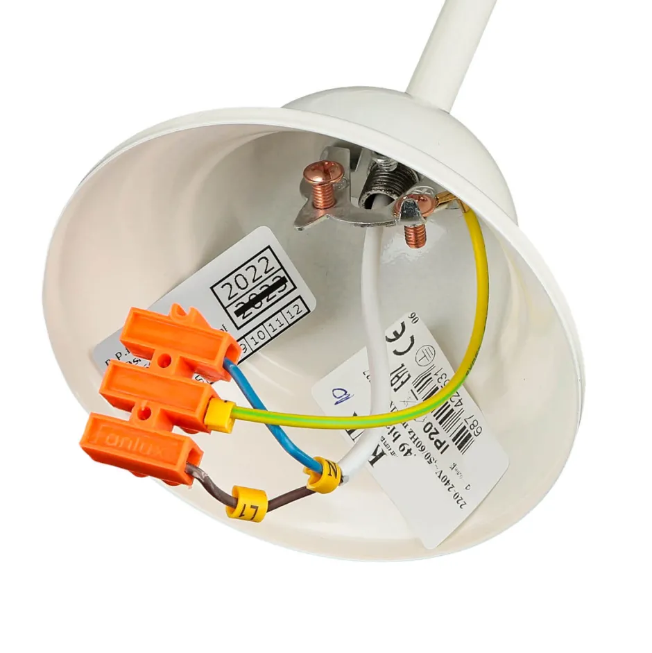 Hängelampen|Esszimmer Lampen*Lamkur Hängeleuchte Beige Landhaus rund Esstisch Stoff