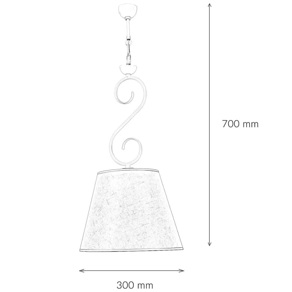 Hängelampen|Esszimmer Lampen*Lamkur Hängeleuchte Beige Landhaus rund Esstisch Stoff