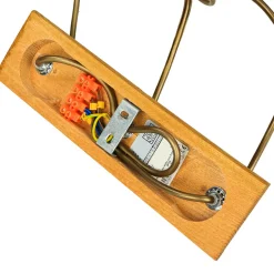 Stofflampen|Holzlampen*Lamkur Hängeleuchte Beleuchtung Holz Rustikal Esstisch