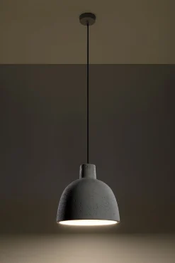 Wohnzimmerlampen|Betonlampen*Sollux Hängeleuchte Beton Ø 28 cm Modern Grau E27 verstellbar