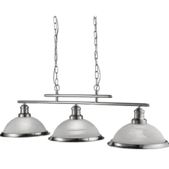 Searchlight Hängeleuchte BISTRO in Silber 3-flmg.< Moderne Lampen|Glaslampen