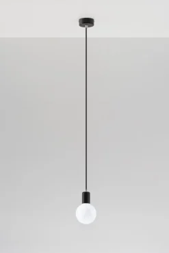 Hängelampen|Esszimmer Lampen*Sollux Hängeleuchte BOMBILLA in Schwarz