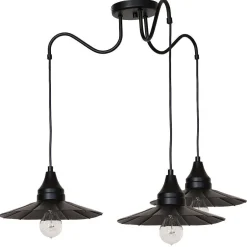 Hängelampen|Esszimmer Lampen*Luminex Hängeleuchte BOYD in Schwarz 3-flmg