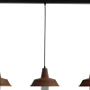 Hängelampen|Industrie Lampen*Masterlight Hängeleuchte Braun Antik Ø25cm 3xE27 L:100cm PRATO