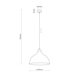 Esszimmer Lampen|Schlafzimmer Lampen*TK Lighting Hängeleuchte Braun Metall Holz D: 34 cm rund E27 Retro