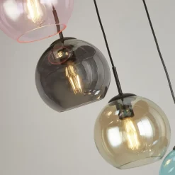 Hängelampen|Bürolampen*Searchlight Hängeleuchte Bunt Ø 54 cm H: max. 2 m verstellbar Glas