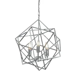 Searchlight Hängeleuchte Chrom 3x E14 B: 48 cm Metall Modern HANNAH< Hängelampen|Bürolampen