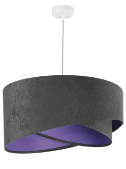 BPS Koncept Hängeleuchte Dunkelgrau Lila rund Ø50cm Esszimmer< Hängelampen|Esszimmer Lampen