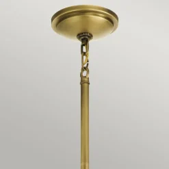 Hängelampen|Bürolampen*Elstead Hängeleuchte E27 D: 40,8 cm Metall Glas in Messing Weiß