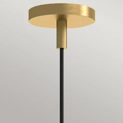 Hängelampen|Esszimmer Lampen*Elstead Hängeleuchte E27 Metall Glas B: 34,3 cm in Gold verstellbar