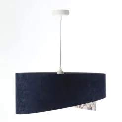 Bürolampen|Schlafzimmer Lampen*BPS Koncept Hängeleuchte E27 rund Ø 50 cm Stoff Velours Optik KARIM