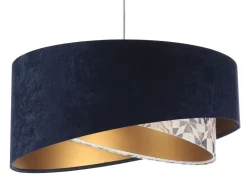 Bürolampen|Schlafzimmer Lampen*BPS Koncept Hängeleuchte E27 rund Ø 50 cm Stoff Velours Optik KARIM