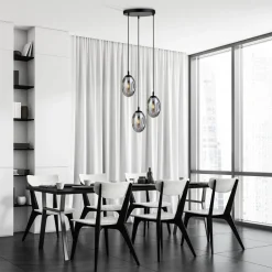 Emibig Hängeleuchte E14 Schwarz Graphit 3-flammig Wohnzimmer< Hängelampen|Bürolampen