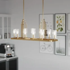 Hängelampen|Bürolampen*Elstead Hängeleuchte Esstisch 113,7 cm lang groß Jugendstil