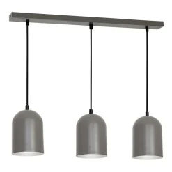 Luminex Hängeleuchte Esstisch 3-flammig Grau E27 verstellbar< Hängelampen|Esszimmer Lampen